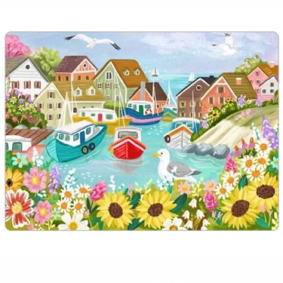 Colorful Nantucket Village Scene Magnet - Picture 2 of 3